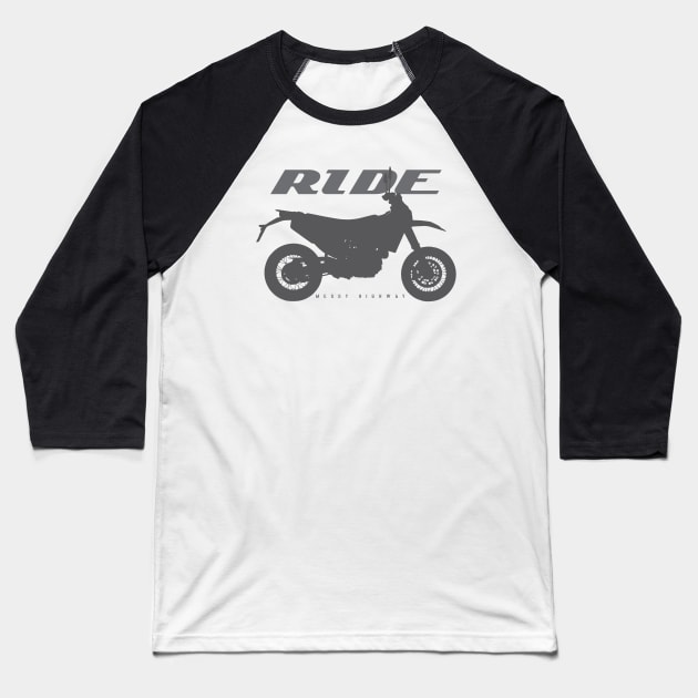 Ride 701 supermoto Baseball T-Shirt by MessyHighway